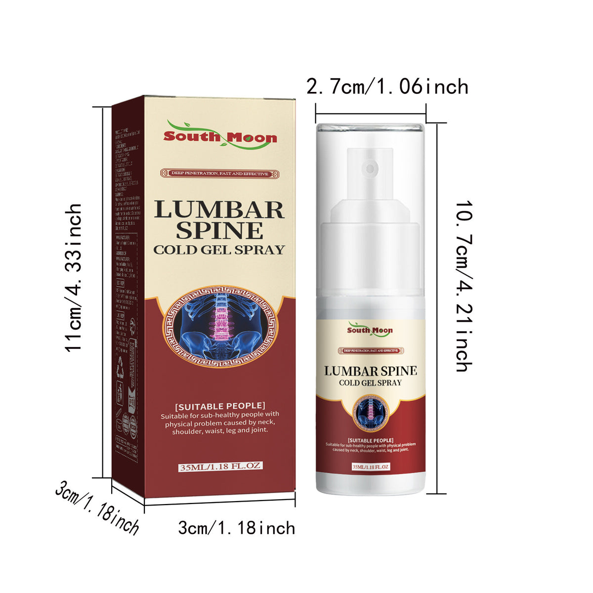 Pain Relief Spray for Lumbar, Knee & Heel Fatigue - 35ml