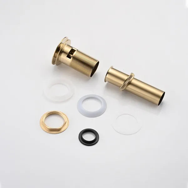 Stainless Steel Bathroom Sink Drain with Overflow - Vessel Sink Pop-Up Stopper