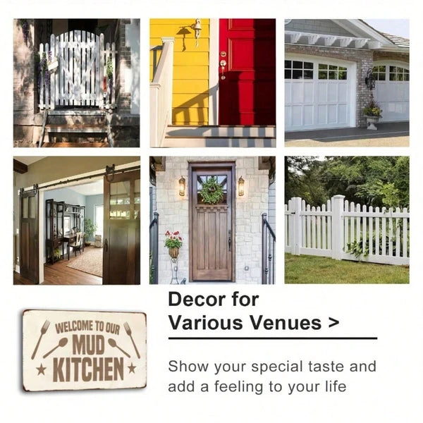 Metal Tin Wall Decoration - 20 cm x 20 cm Art Sign
