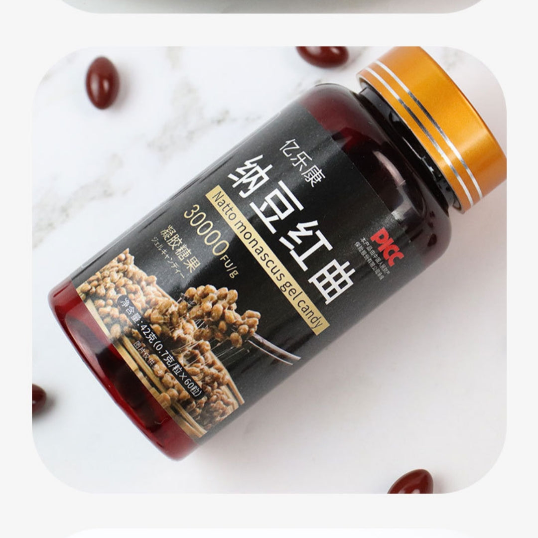 Natto Red Yeast Protein Soft Capsules - 60 Tablets