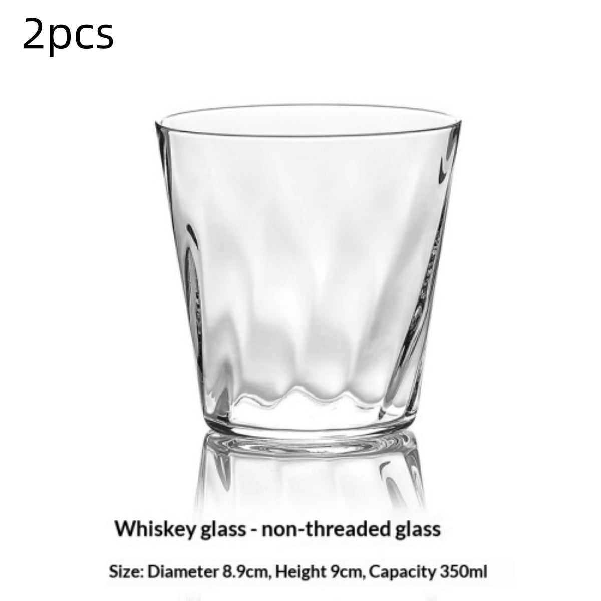 Lead-Free Glass Whiskey Shot Glass - Modern Minimalist Drinkware