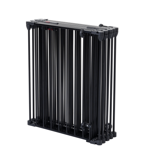 150-Inch Adjustable Metal Safety Gate & Play Yard for Pets & Children Black