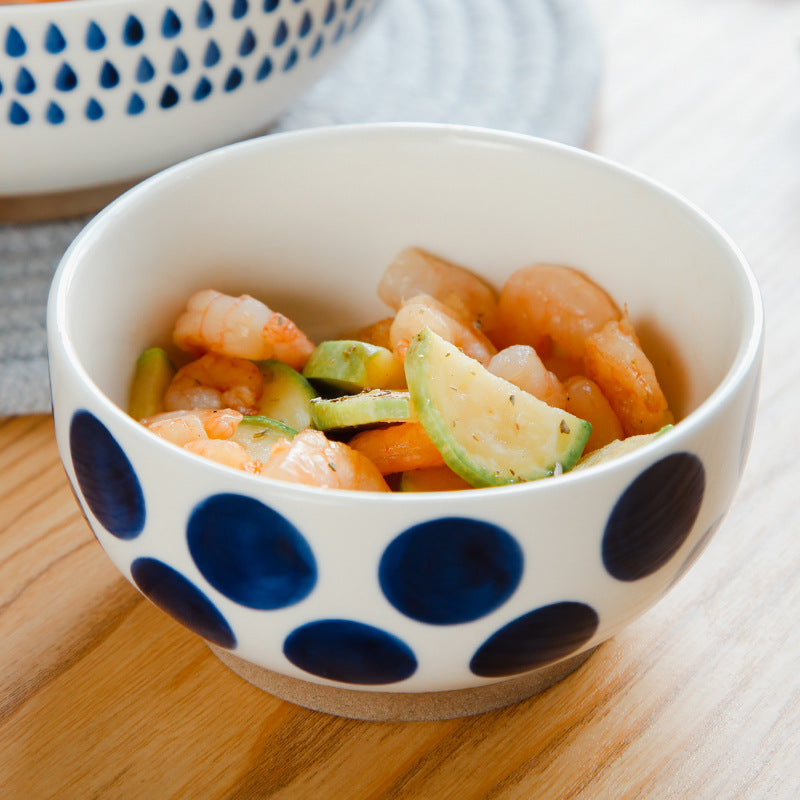 Hand-Painted Ceramic Soup Bowl 4-Inch Set of Creative Dinnerware for Home & Restaurant