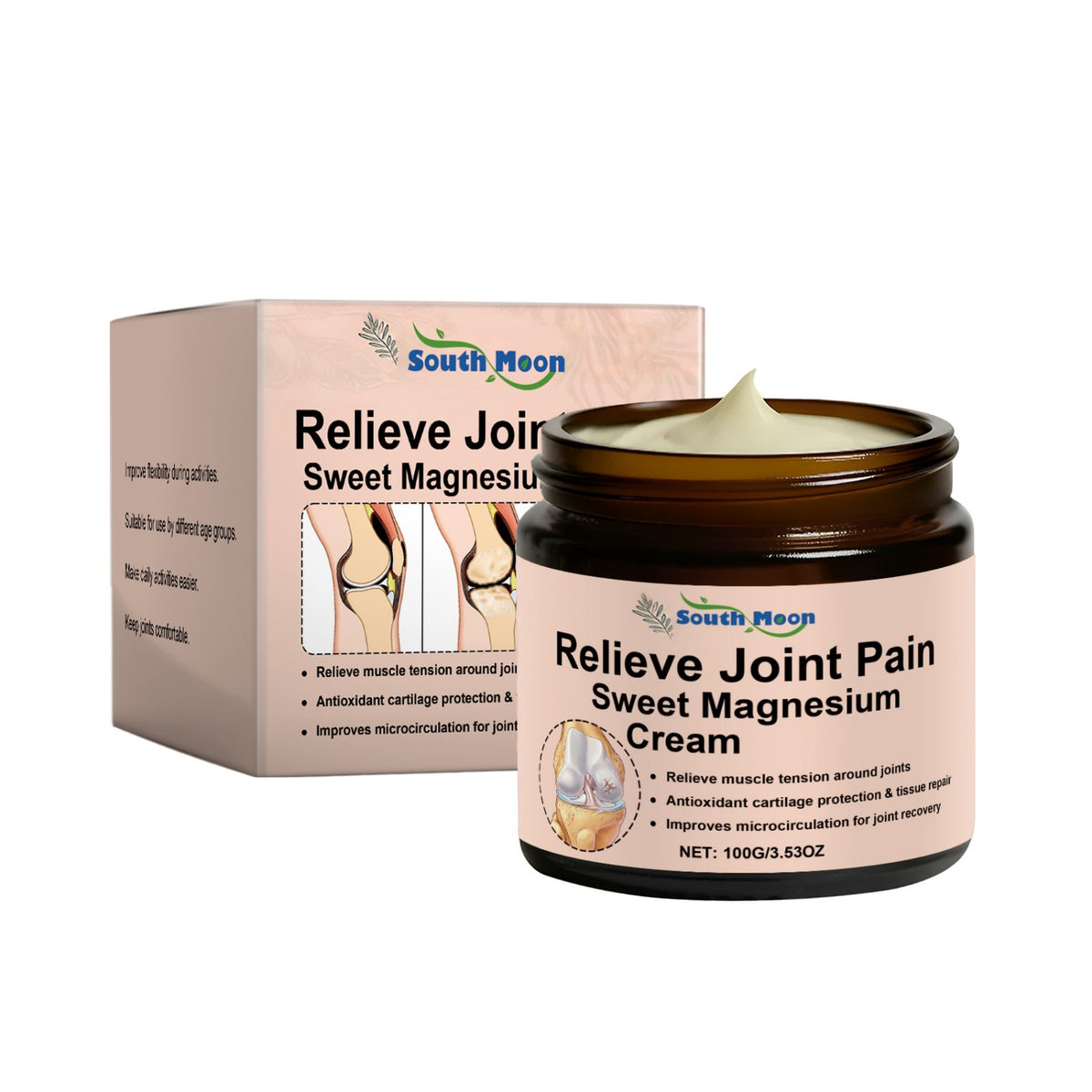 Magnesium Body Cream with Ginger & Mint - Soothing Skin Care 100g