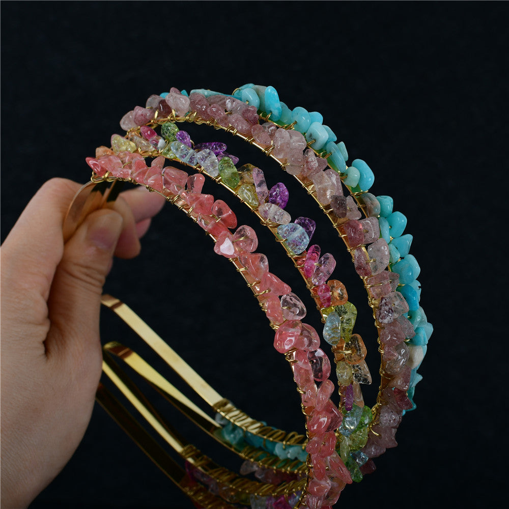 Crystal Bridal Hair Comb Headband | Vintage Geometric Design
