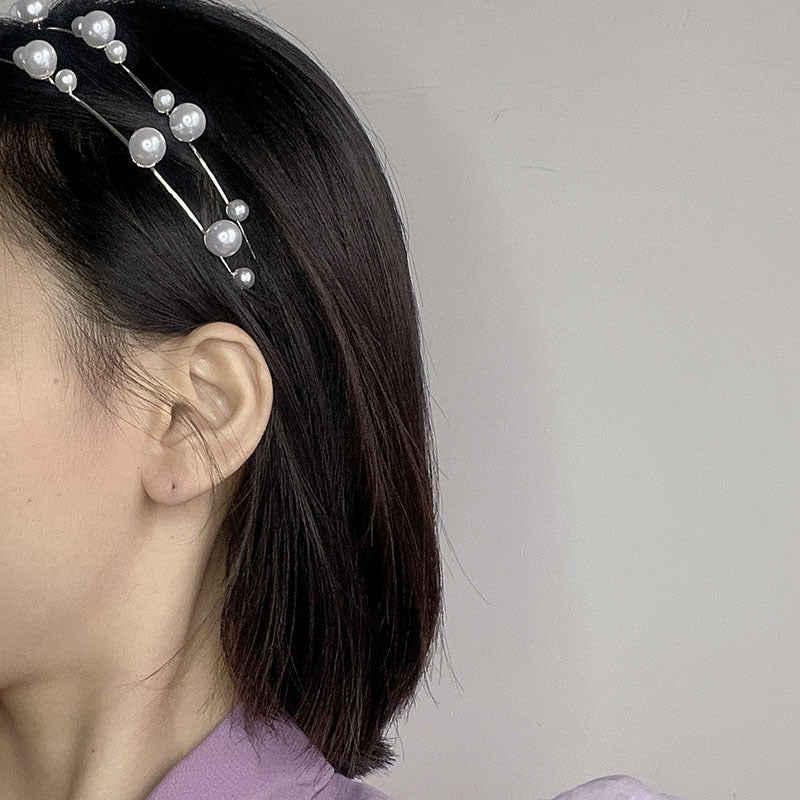 Women's Pearl Headband - Alloy Hair Accessory