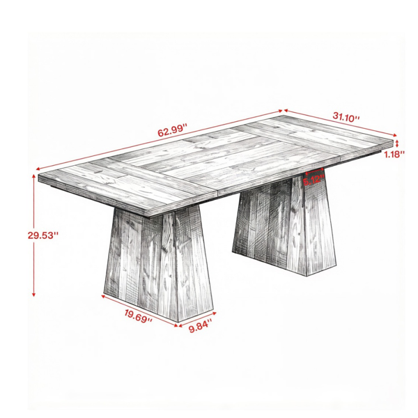 Ergonomic Office Desk - 63" L Matte Black, Modern Design