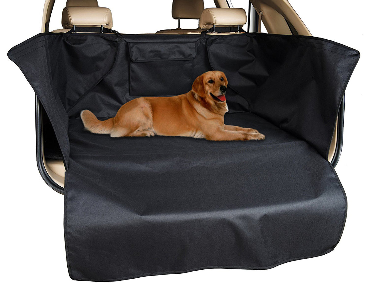Waterproof Pet Car Trunk Mat - Medium Size, Black & Grey