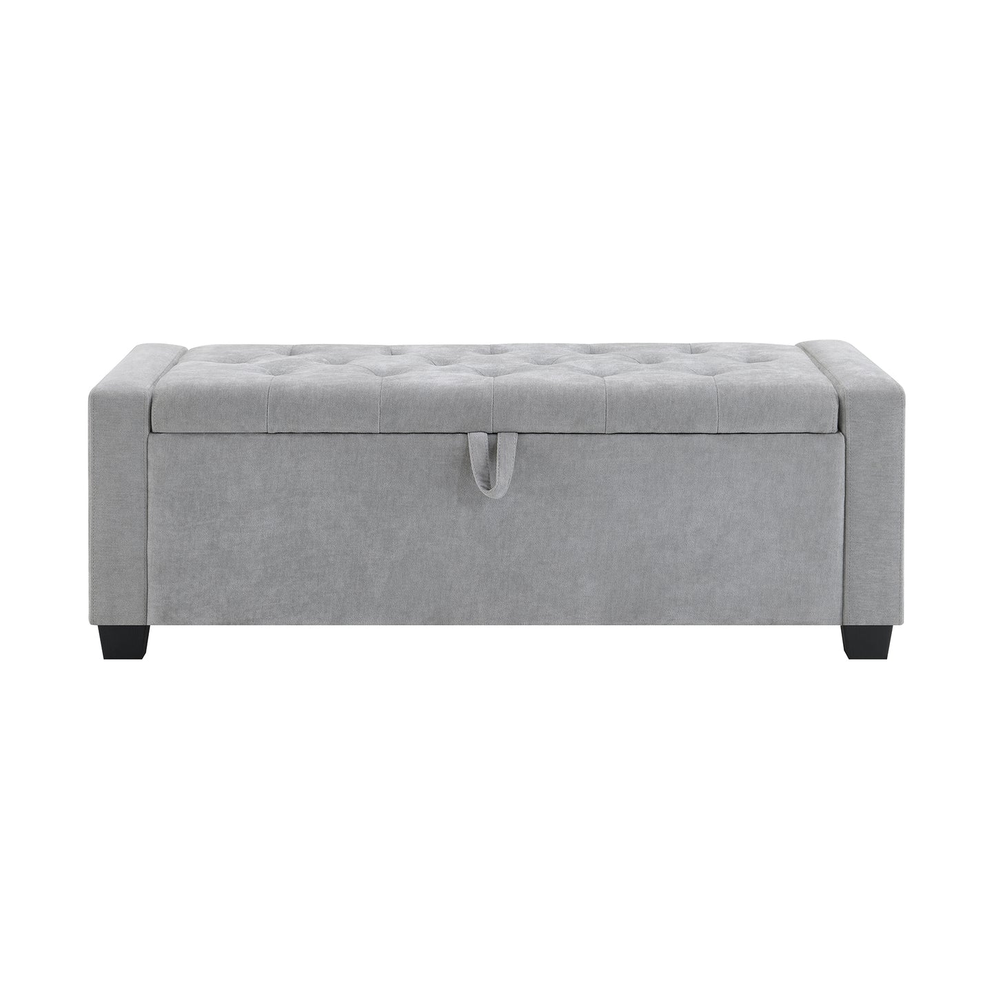 48 Ottoman With Storage, Storage Bench Safety Hinge, Upholstered