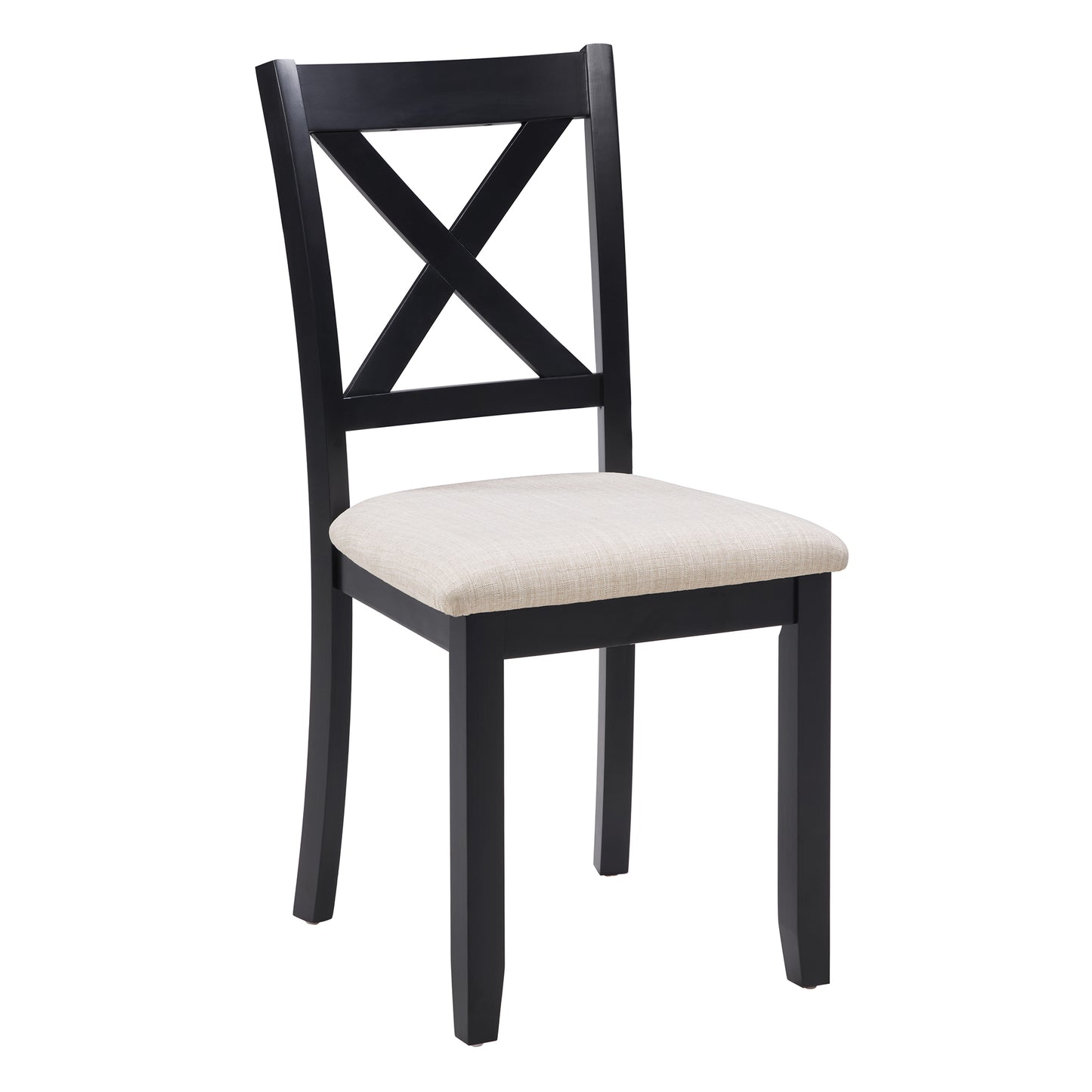6-Piece Dining Table Set with Bench - Classic Black & Oak