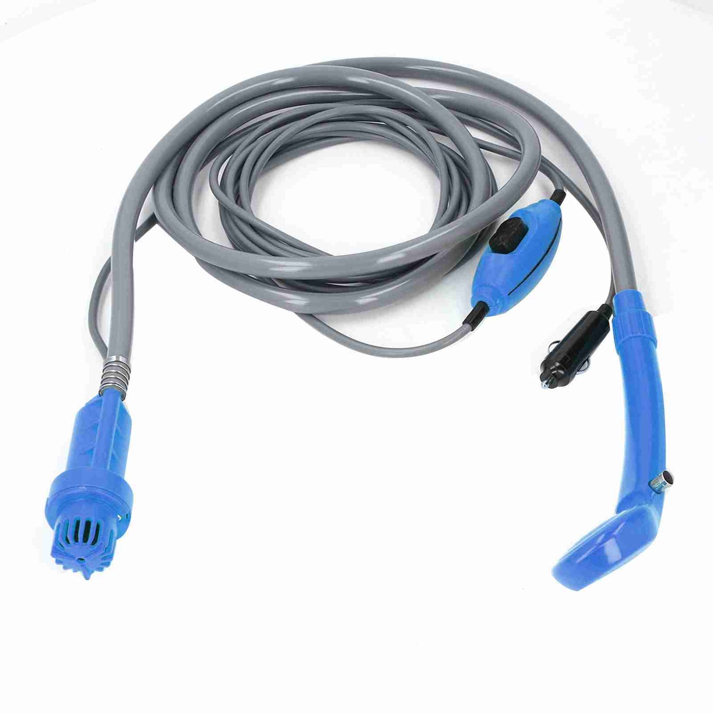 Portable Electric Vehicle Shower Kit 36W with Adjustable Water Flow for Camping and Car Washing - Blue
