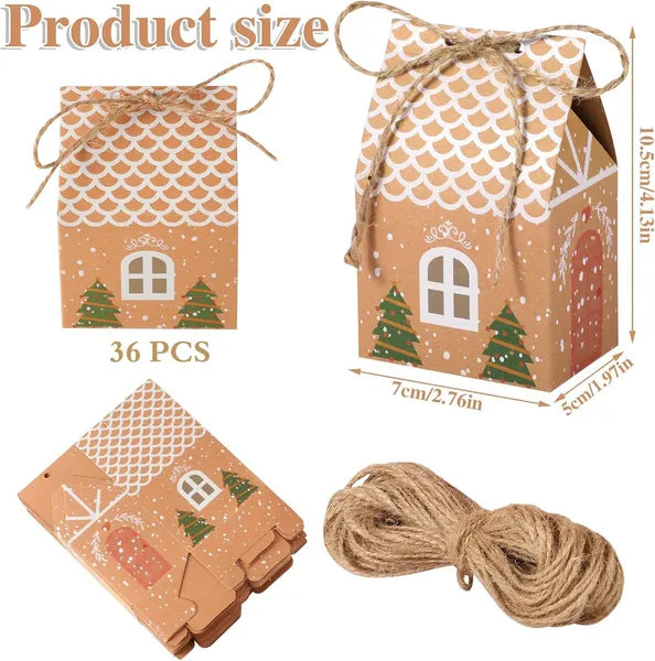 36 Mini Christmas Gift Boxes - Party Favor Bags for Treats