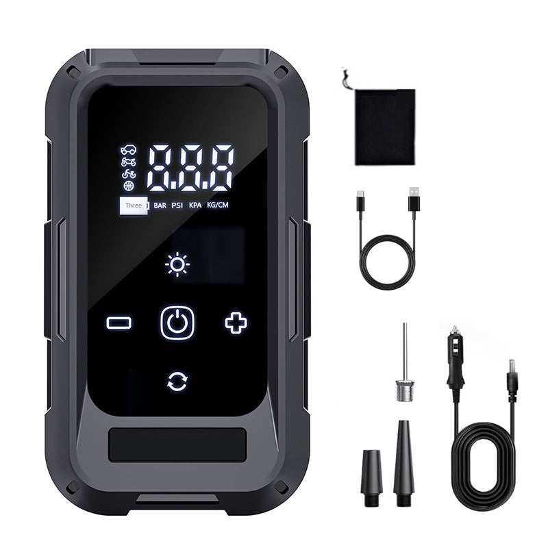 Wireless Car Air Pump with Digital Pressure Display and USB Charging