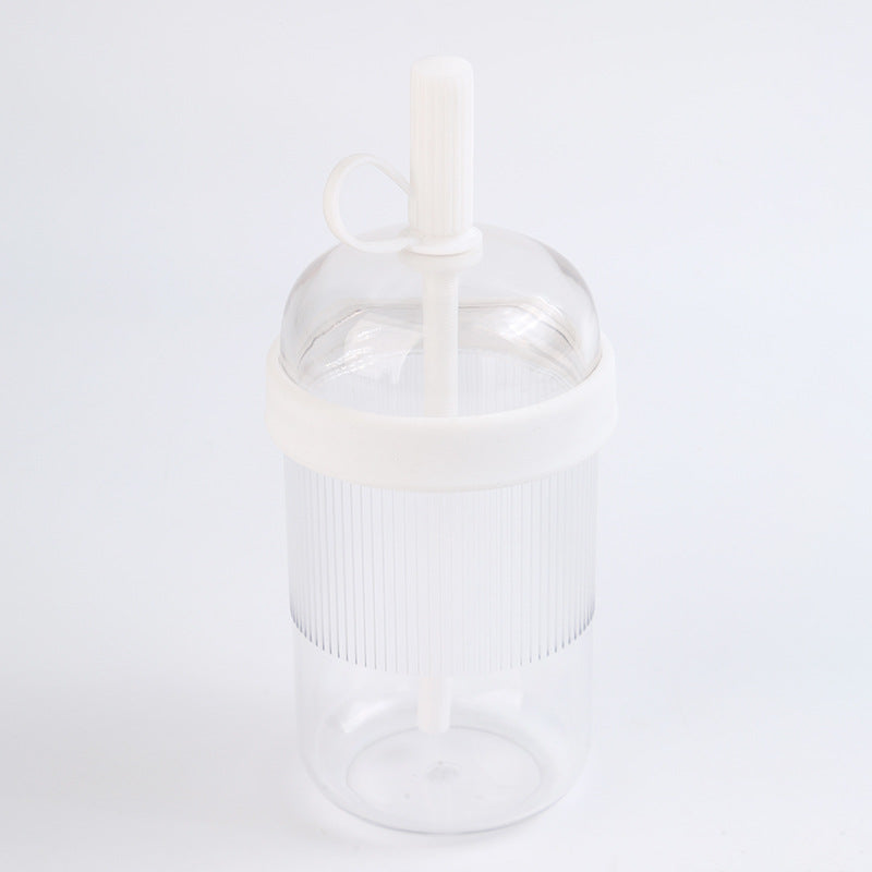 Large-Capacity Water Bottle with Straw - 540ml, Multiple Colors
