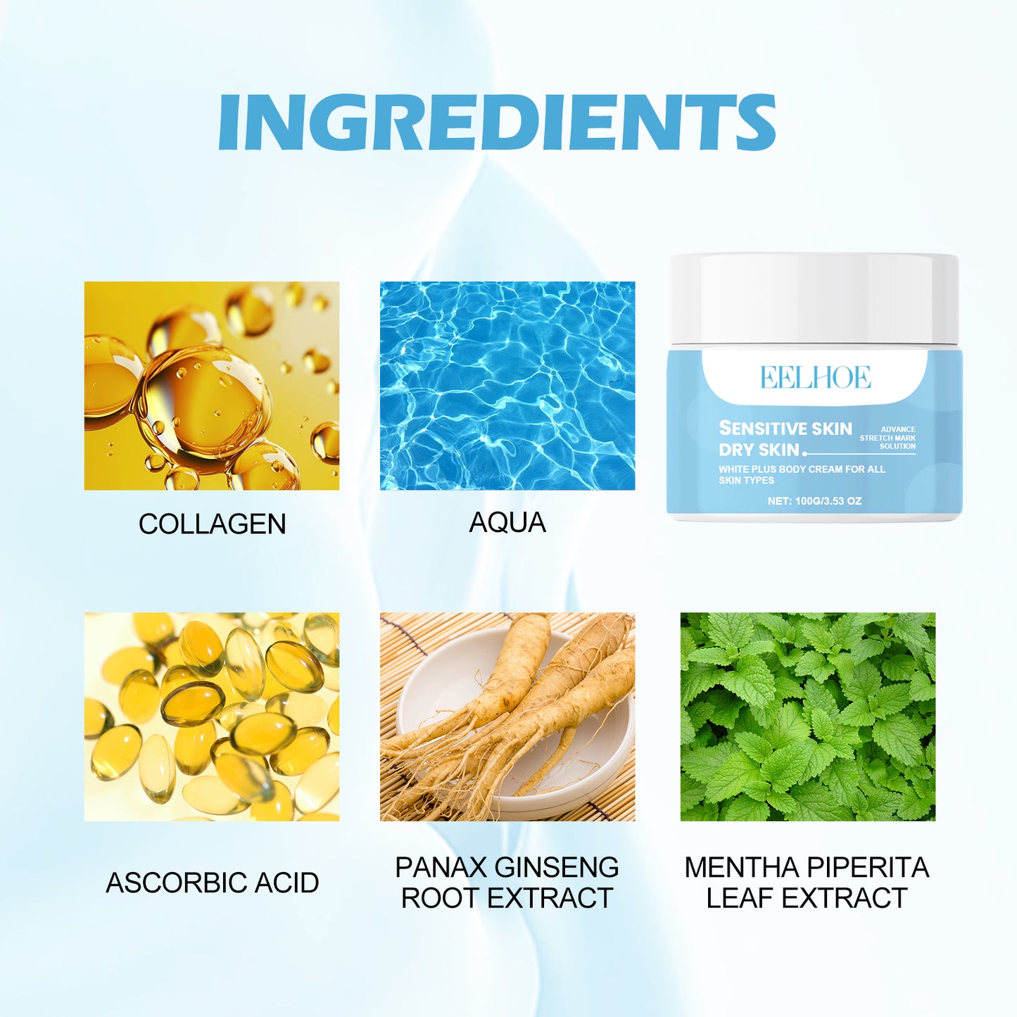 Collagen Firming Body Cream - Moisturizing & Brightening Skin Care