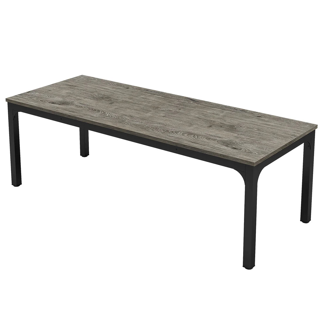 Spacious Rectangle Computer Desk - Black Gray Executive Table