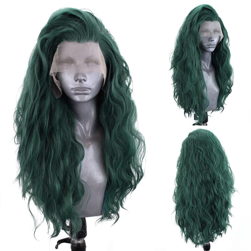 High Temperature Synthetic Lace Wig with Micro-Roll Big Wave Style - Full Lace Hairpiece for Women