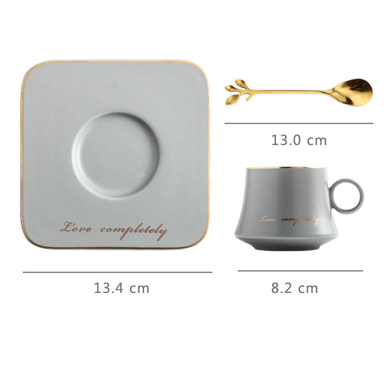 Porcelain Coffee Cup and Saucer Set - European Style for Office, Home & Bar