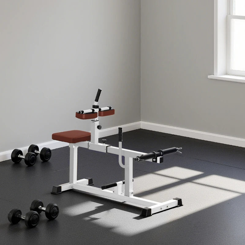 Adjustable Seated Calf Raise Machine - Brown Steel Gym Equipment