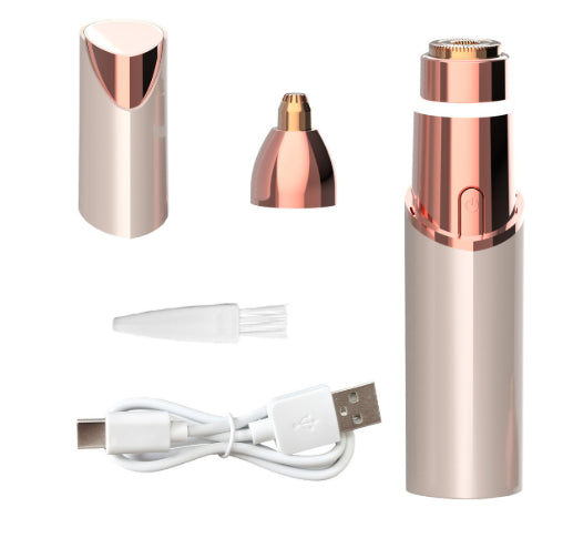 2-in-1 Electric Eyebrow Trimmer Lady Shaver for Full Body Grooming