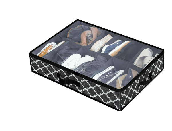 Shoe Storage Box with Lantern Print - Single Organizer
