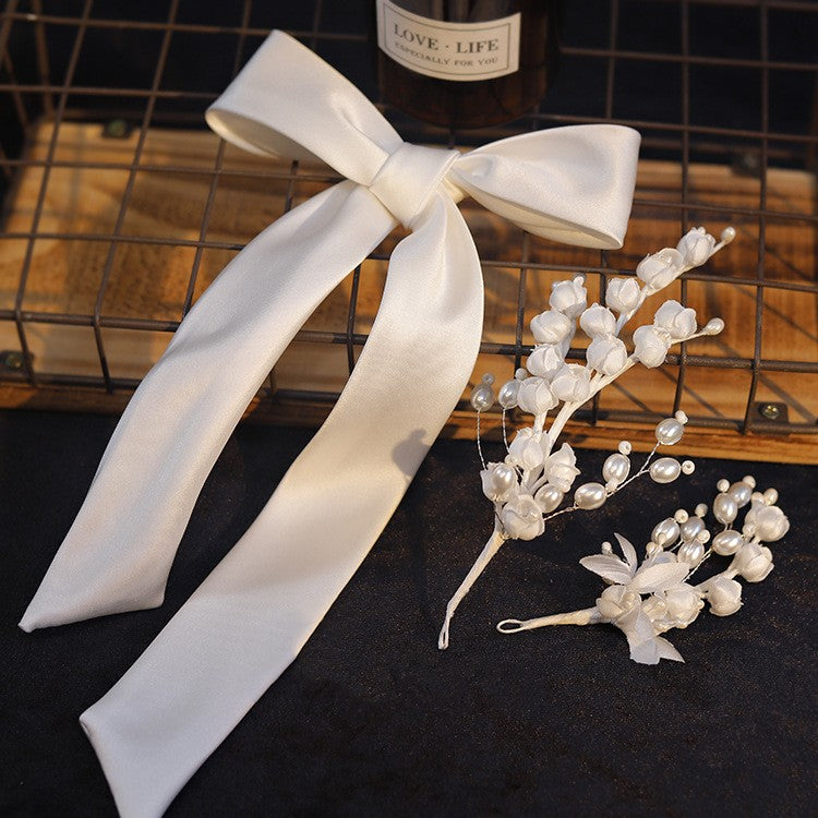 Orchid Hair Clip Headband - Wedding Bridal Accessory