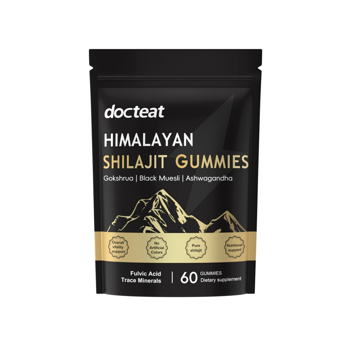Himalayan Shilajit Gummies - Natural Health & Energy Chews, 60 Count