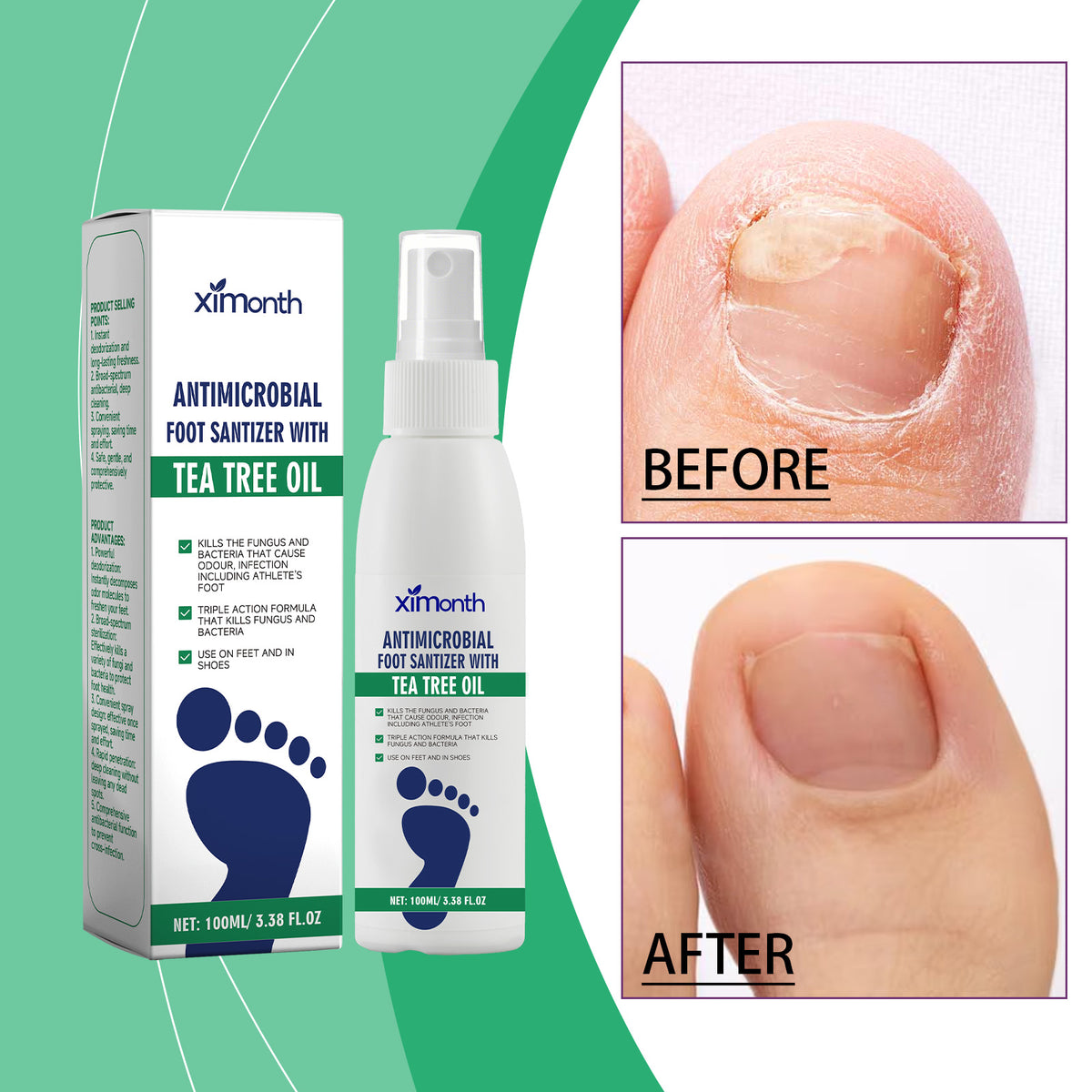 Foot Care Spray 100ml - Moisturizing & Deodorizing