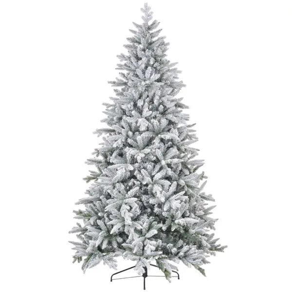 8ft Snow Flocked Christmas Tree with 2003 Tips - Green