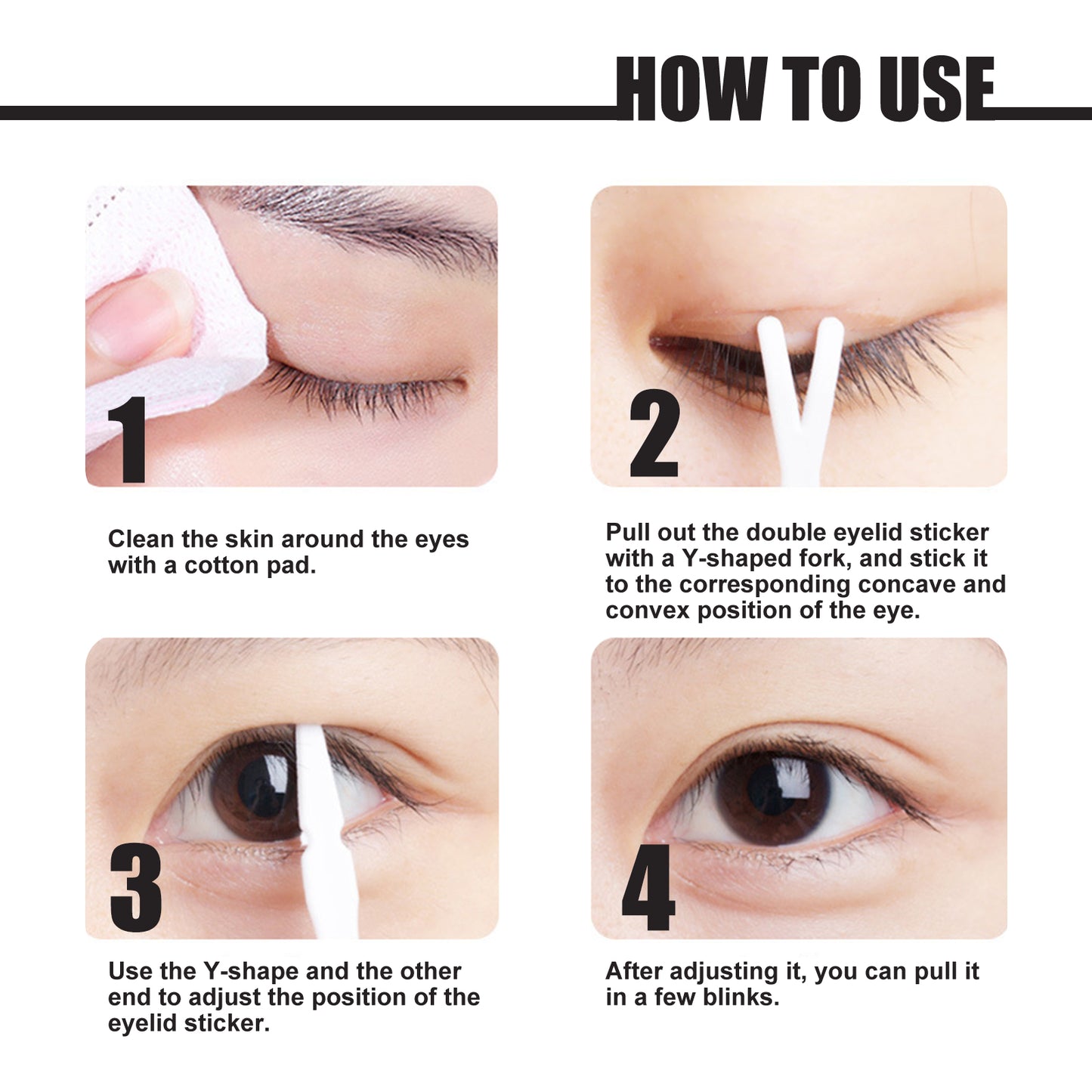 Invisible Double Eyelid Tape - Natural Mesh Water-Activated Adhesive