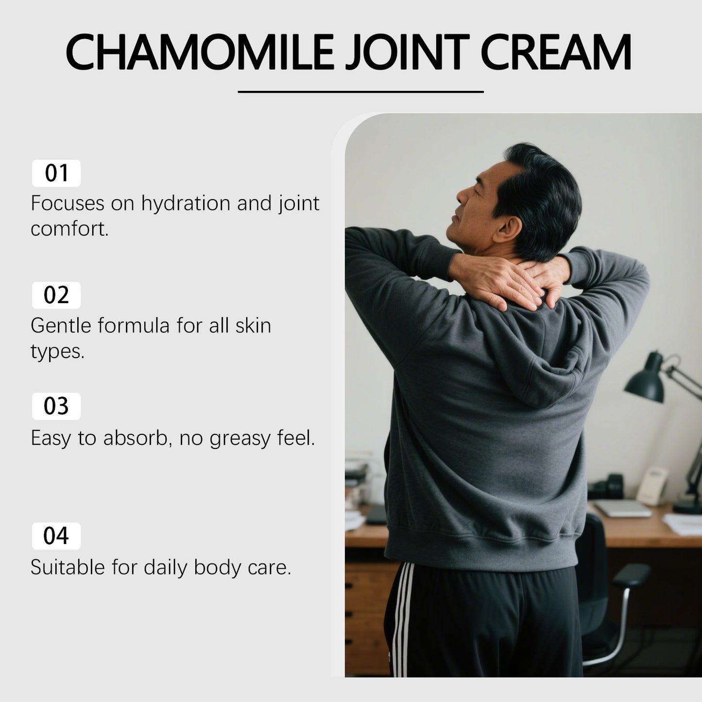 Chamomile Joint Care Cream - 60g Natural Pain Relief & Skin Soothing