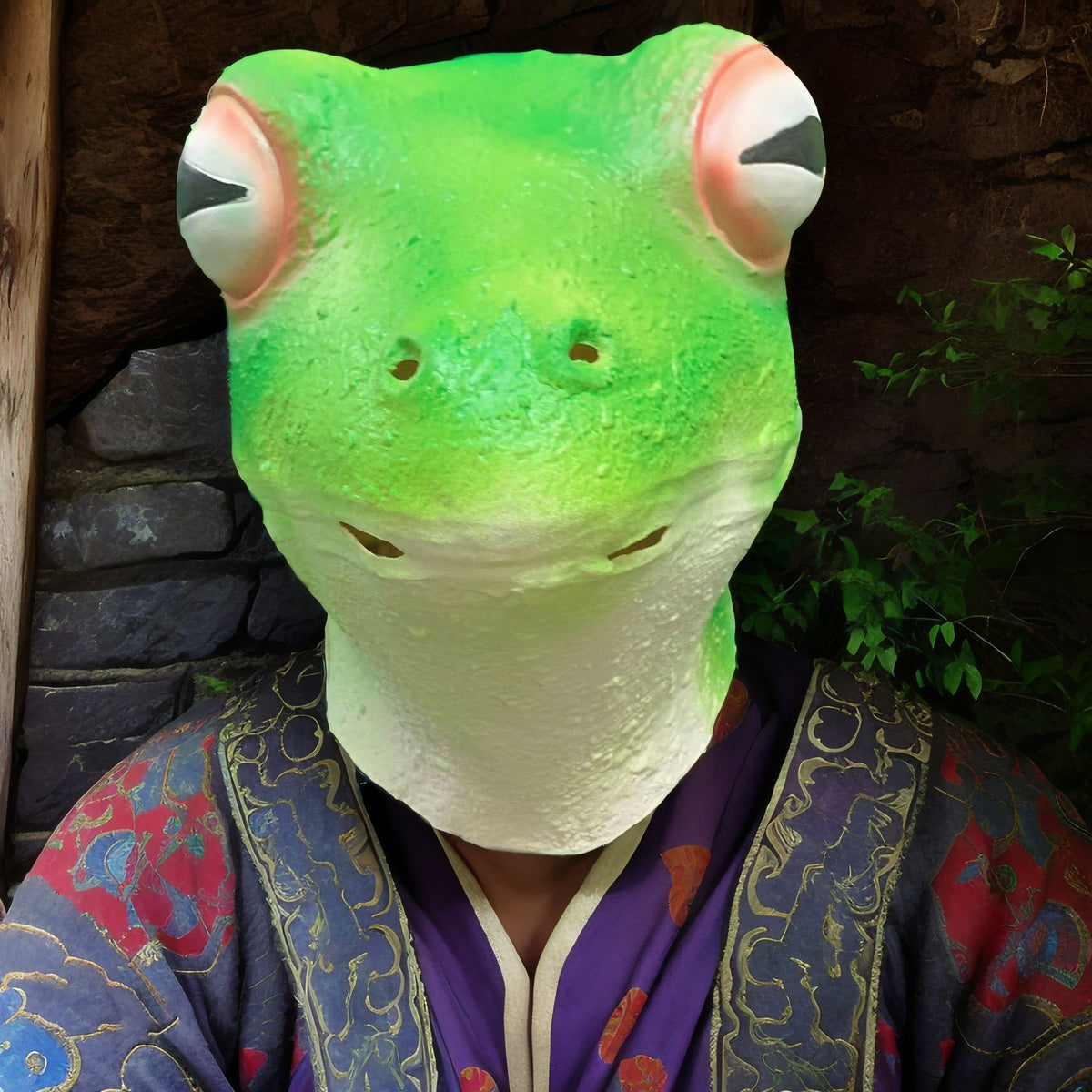Frog Latex Animal Head Mask for Halloween & Costume Parties