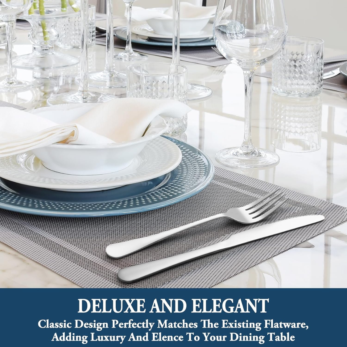 Dinner Forks Set of 16 - Food Grade Stainless Steel Silverware