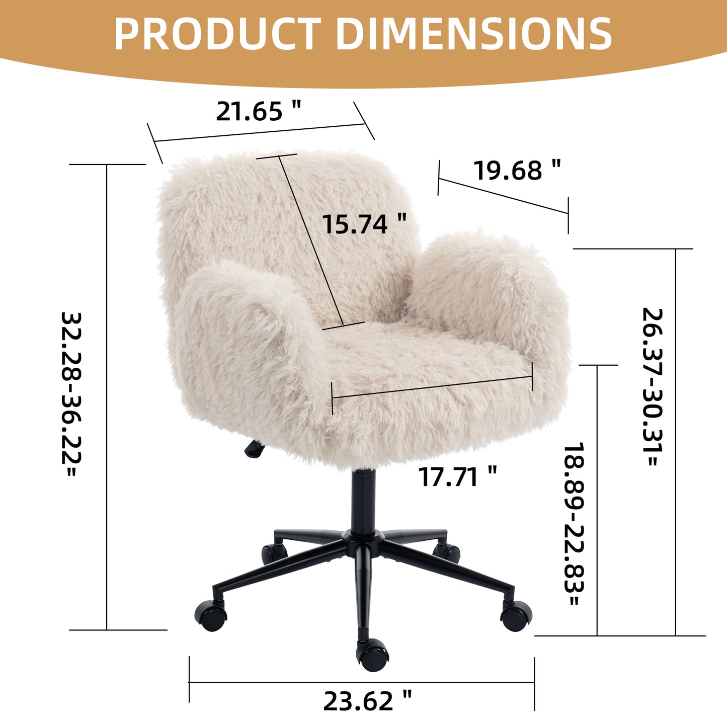 Criss Cross Chair With 5-Gear Adjustable Armrests & Wheels, Ergonomic