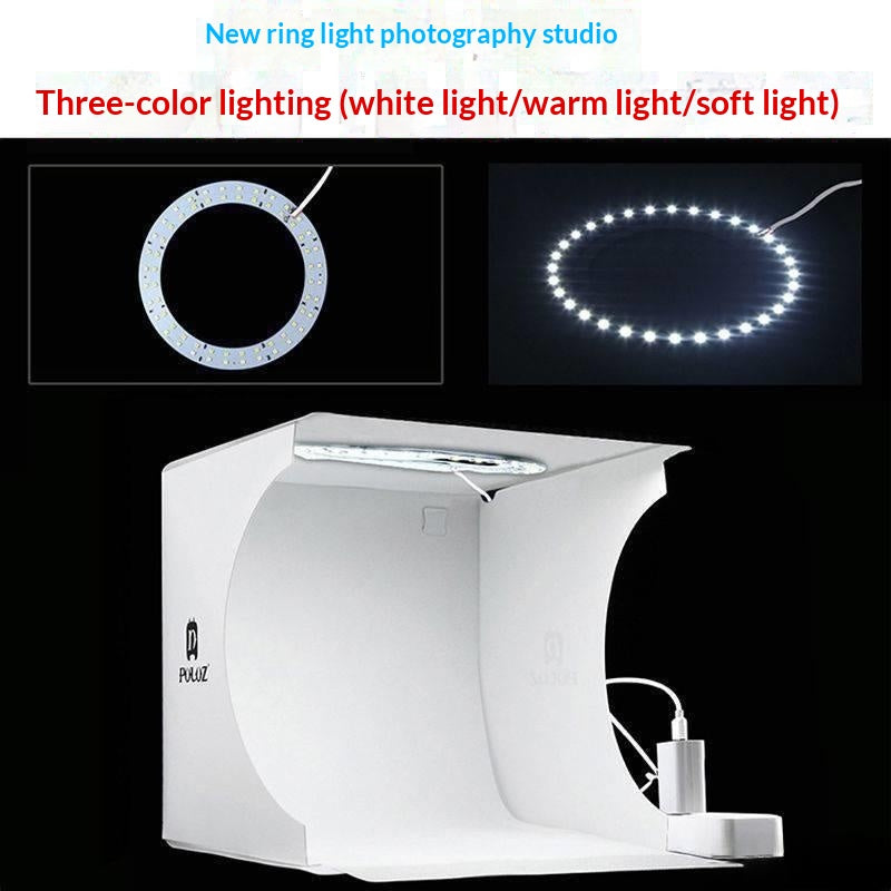 Foldable LED Mini Photo Studio with Adjustable Lighting for Photography