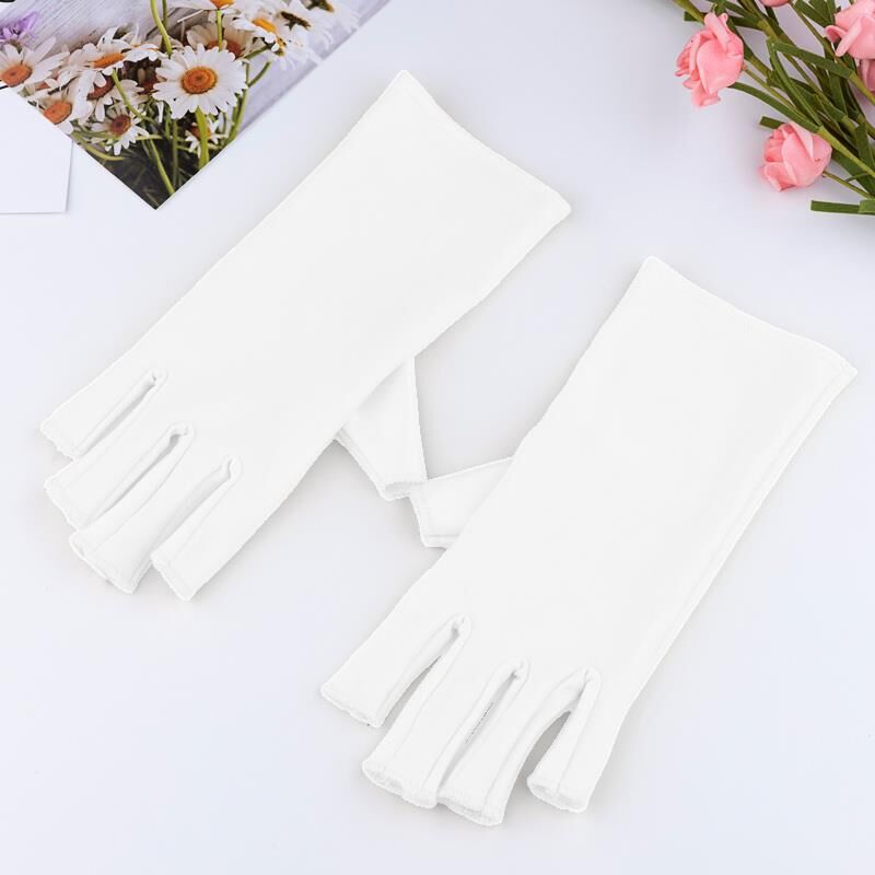 UV Protection Manicure Gloves - Half-Finger, 2 Pair