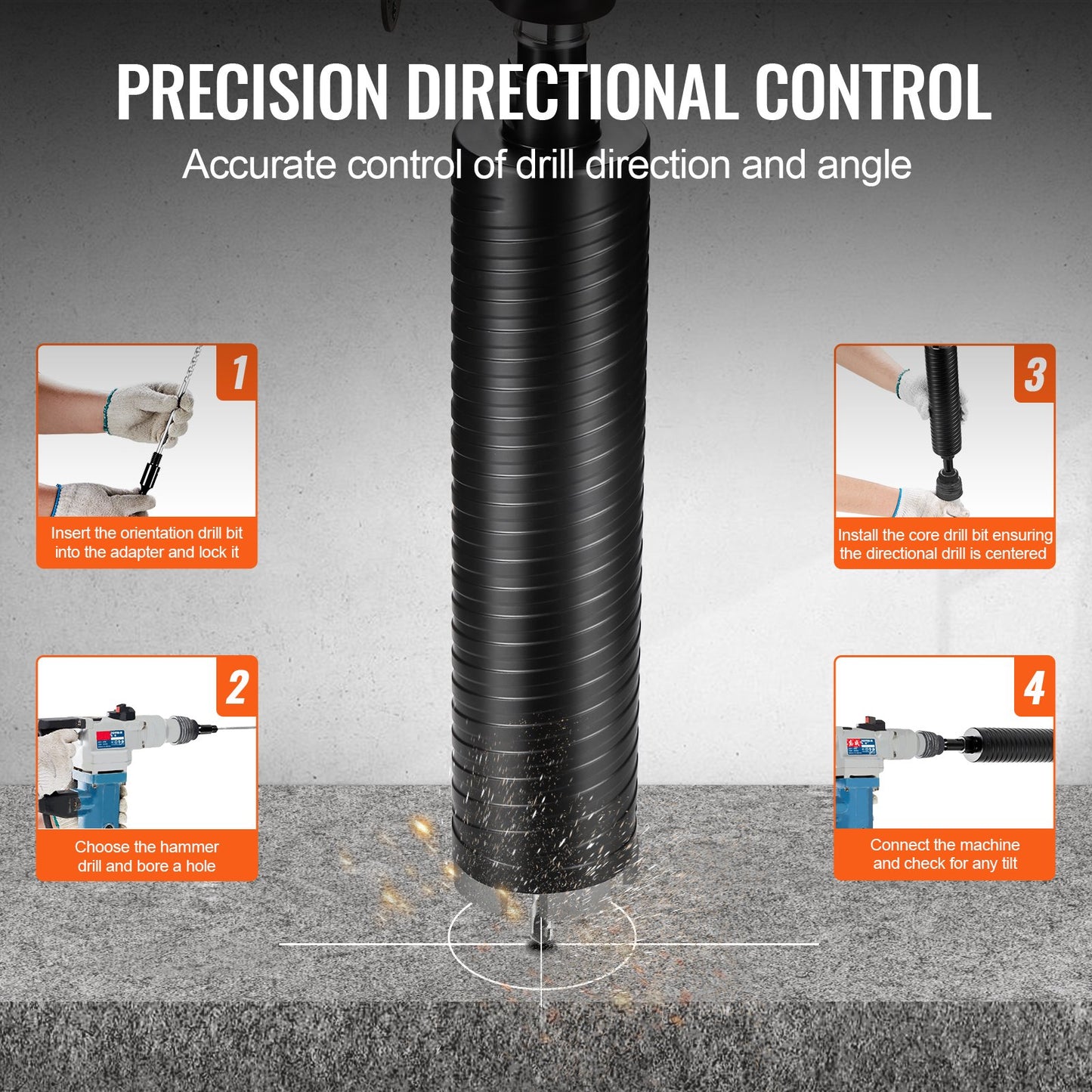 Diamond Core Drill Bit 2.5 Inch Wet Dry Masonry Concrete Brick Drilling