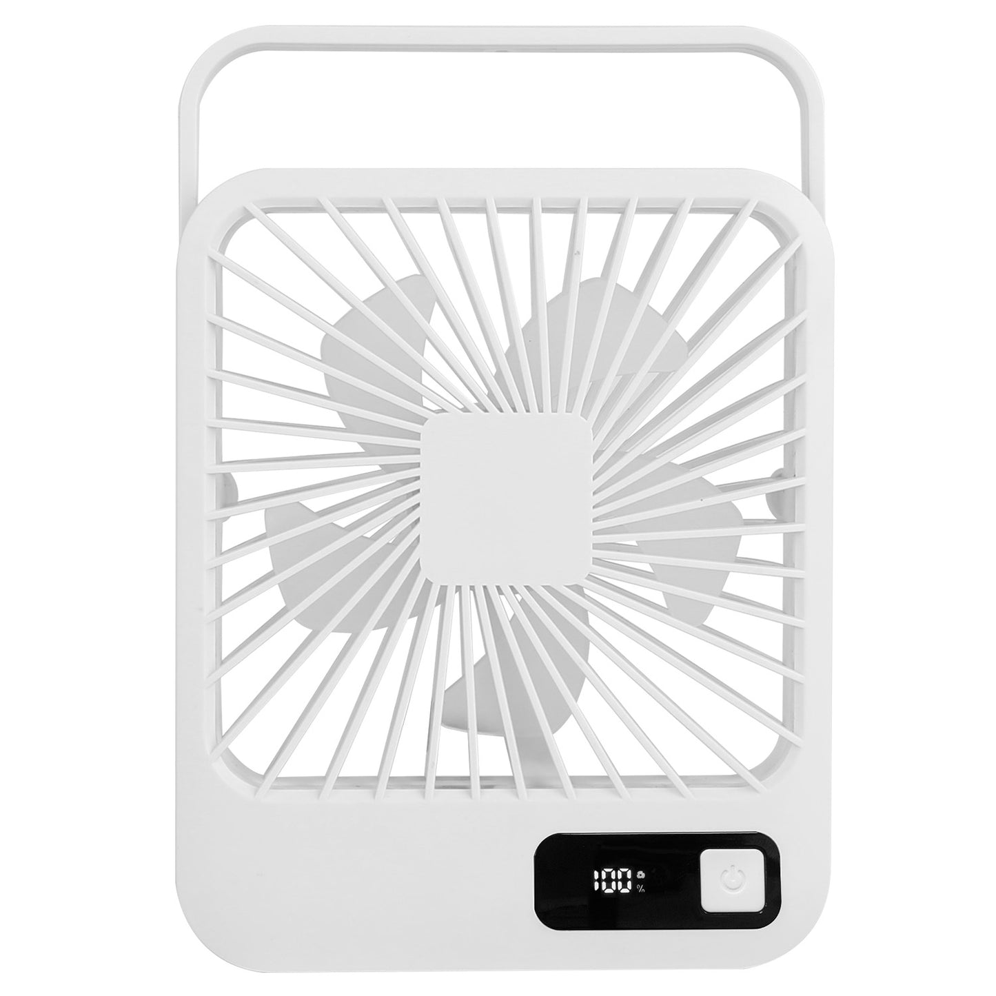 Rechargeable Mini Desktop Cooling Fan with LCD Display - 5 Modes
