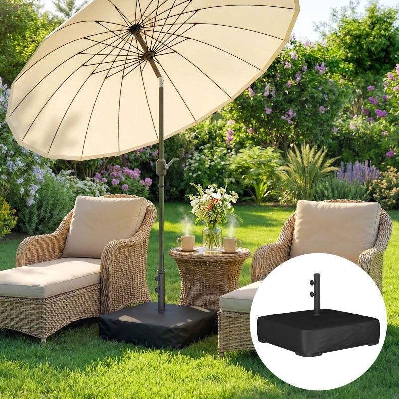 Garden Parasol Base 176 Lbs Sand Filled Heavy Duty Stand For