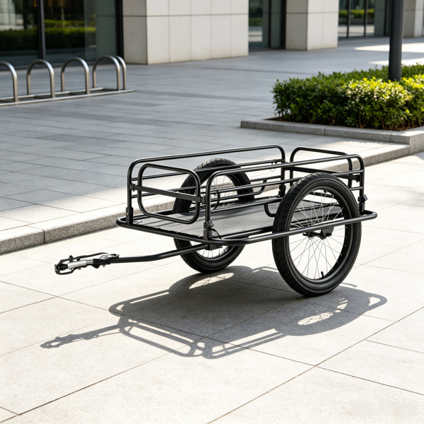 Heavy-Duty Bicycle Cargo Trailer 275 Lbs Capacity with Foldable Storage & Quick-Release Hitch