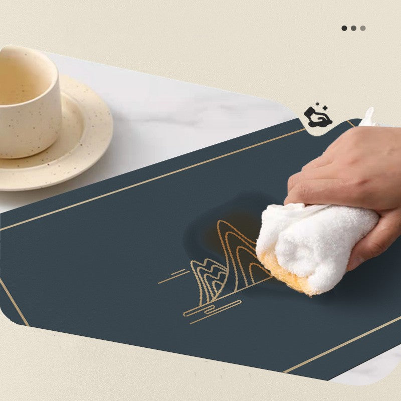 Absorbent Toilet Mat Bathroom Floor Cushion Quick Dry Non-Slip Wash Basin Mat