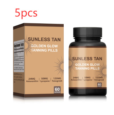 Natural Color Lasting Solid Sun Tanning Capsules 60 PCs
