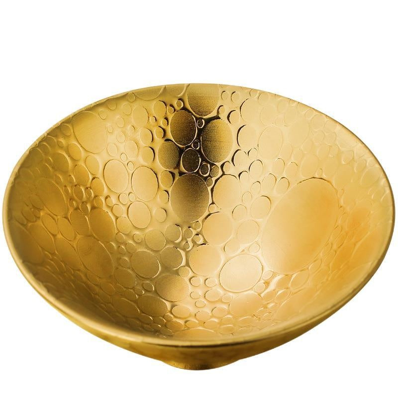 Ceramic Tea Cup Gilding Temmoku Style Tea Bowl for Kung Fu Tea Set - Xiangyun Color