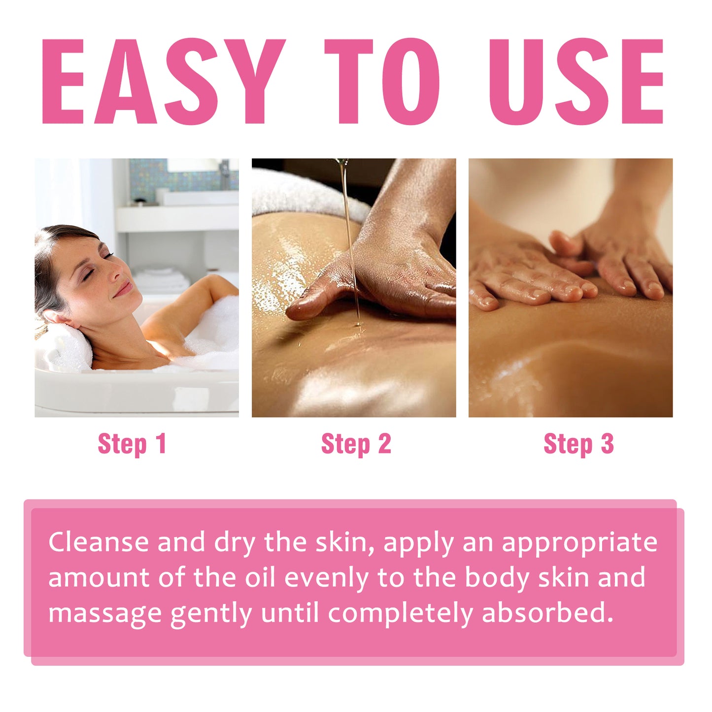 Strawberry Moisturizing Body Oil - Skin Firming & Hydrating Massage Oil