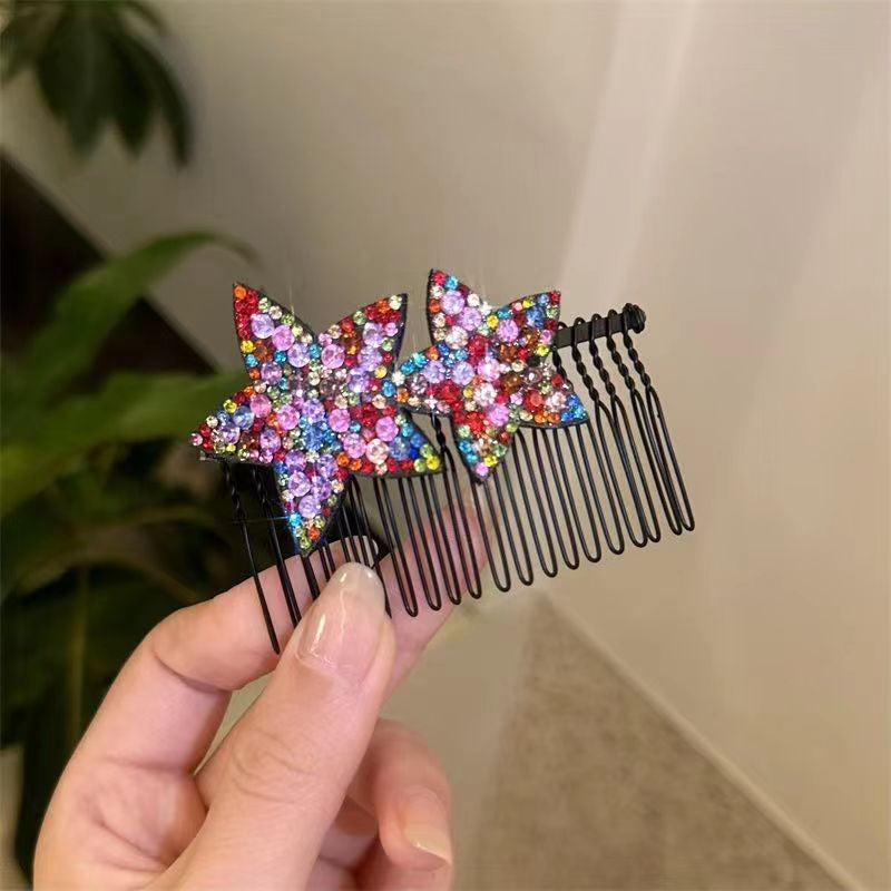 Star Hair Accessories Rhinestone Five-Pointed Star Hair Clip for Women Girls