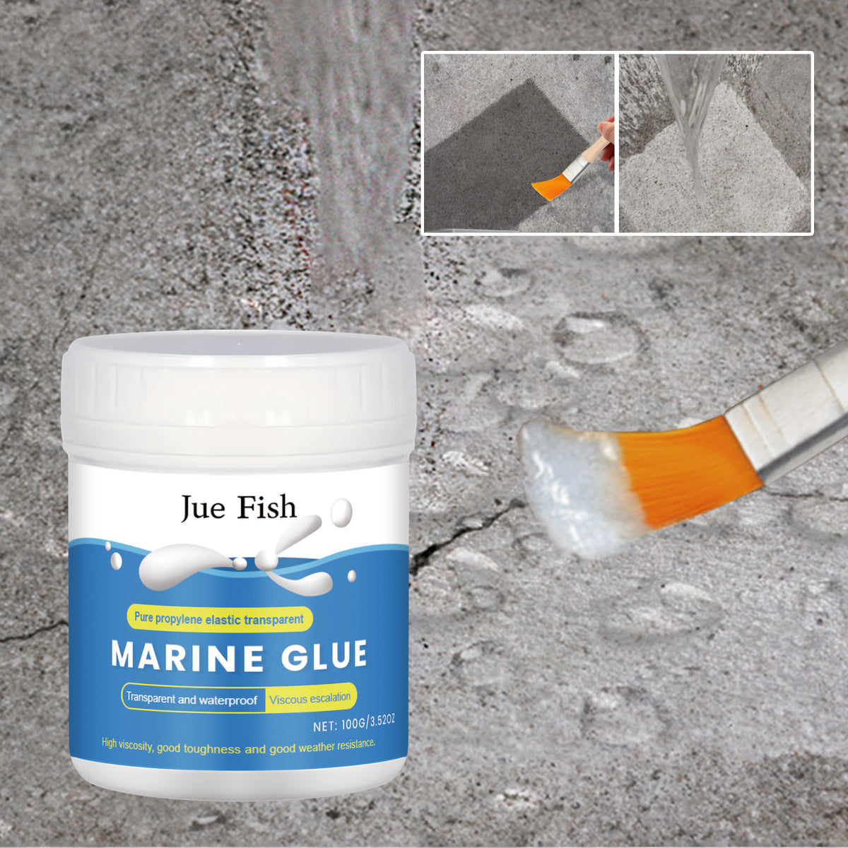 Waterproof Coating 100g Bottle - Transparent Waterproof Sealant for Repairs