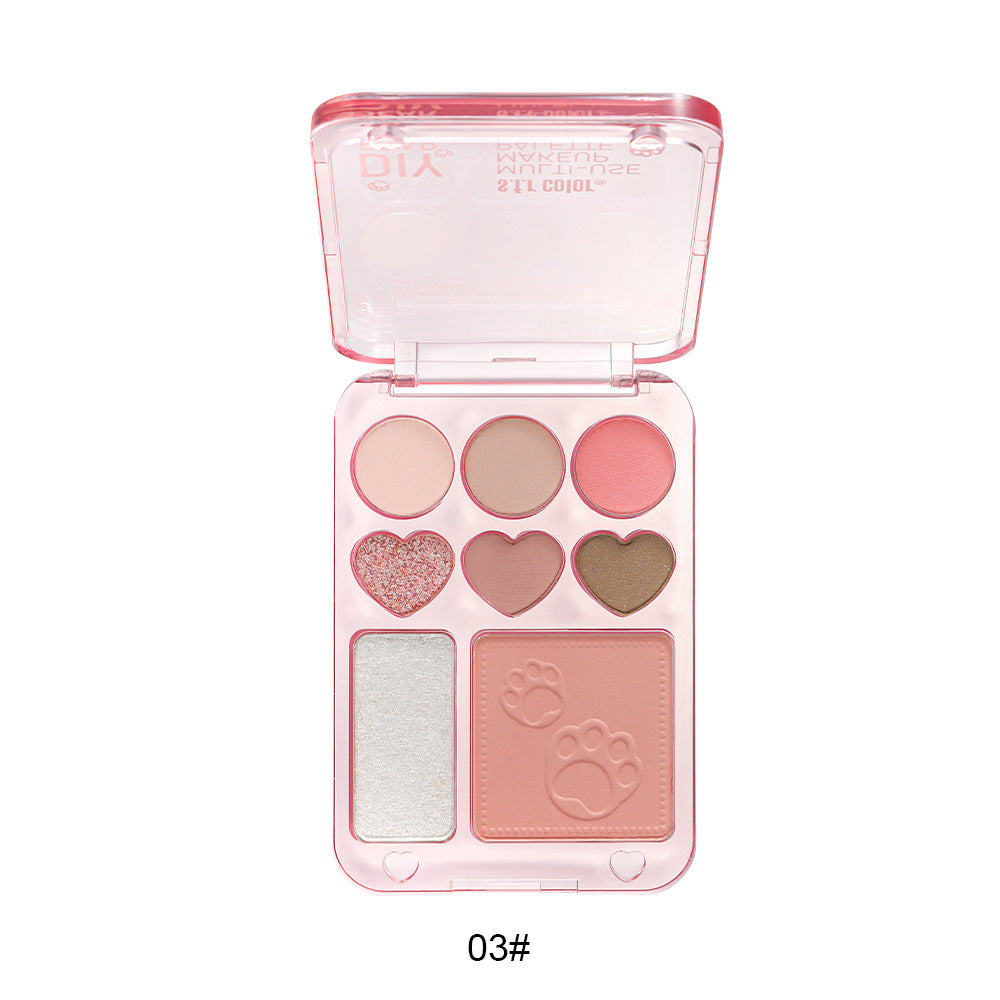 Colorful Eye Shadow and Blush Makeup Set with 3 Shades - 9.3g