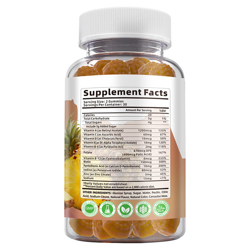 Multivitamin Soft Candy Jelly - Pineapple Flavor, 60 Tablets