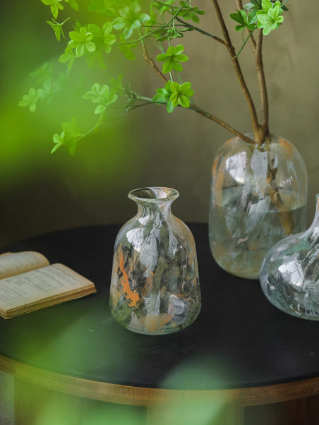 Artificial Glass Flower Vase - Modern Minimalist Home Decor with Multiple Styles