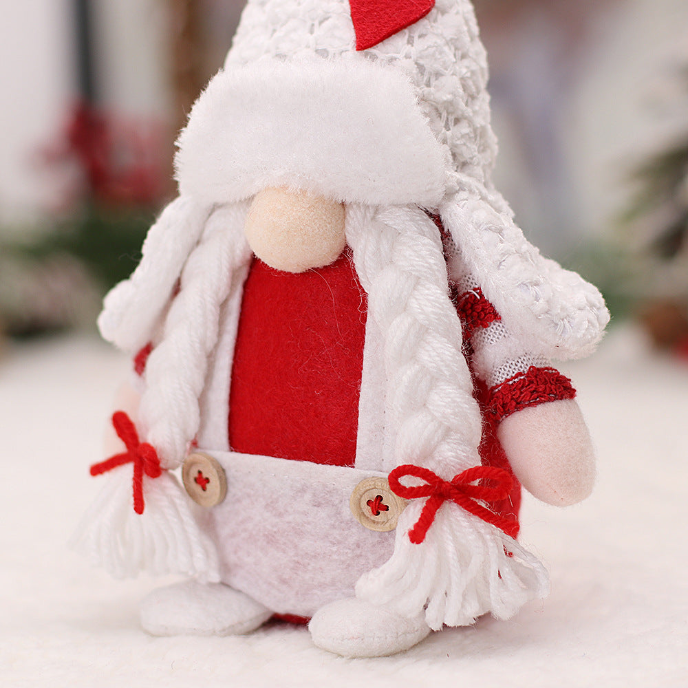 Christmas Couple Ushanka Doll Decoration - Faceless Holiday Figurines